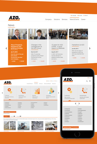 AZO GmbH & Co.KG Screenshot Webseite | © aufwind Group