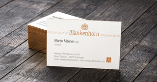 Weingut Blankenhorn - Visitenkarten | © aufwind Group